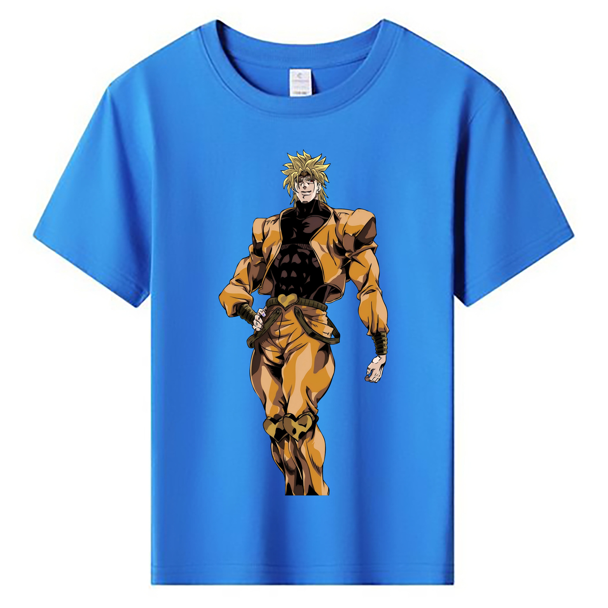 （画像用） ジョジョの奇妙な冒険 ディオ?ブランドー JoJo's Bizarre Adventure Dio Brando 綿100％キッズTシャツ（フロントプリント）